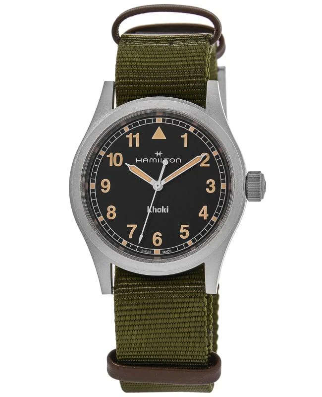 Hamilton Hamilton Khaki Field Quartz Black Dial Fabric Strap Men's Watch H69401930 1