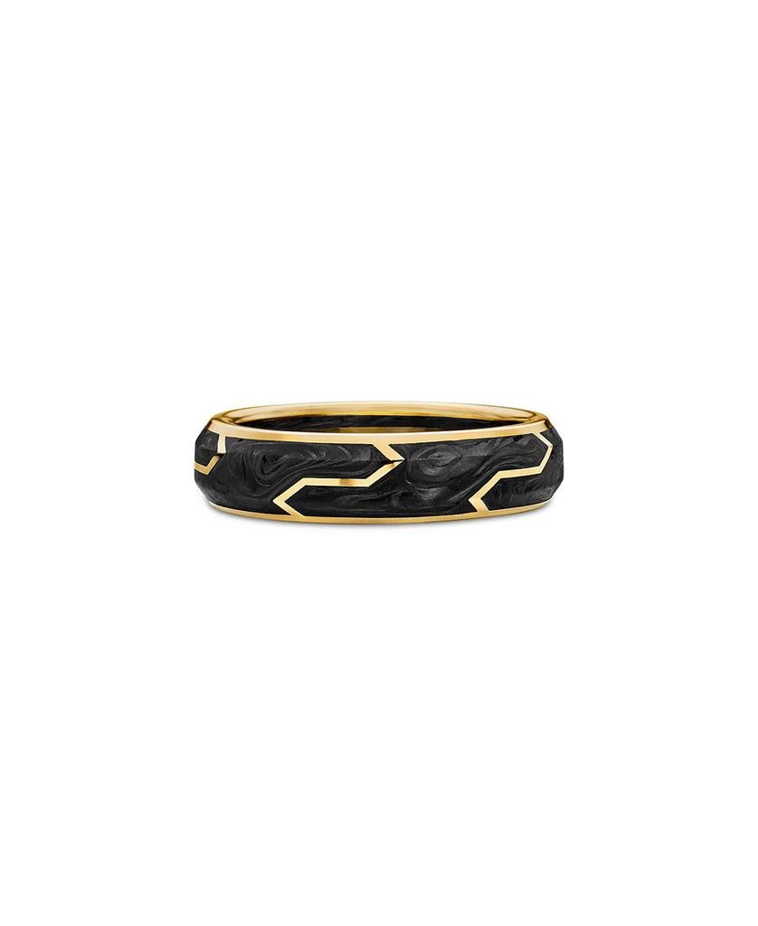 David Yurman Men
s Forged Carbon Band Ring in 18K Gold 1