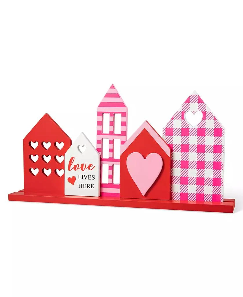 Glitzhome 16" L Valentine's House Wooden Table Decor 1