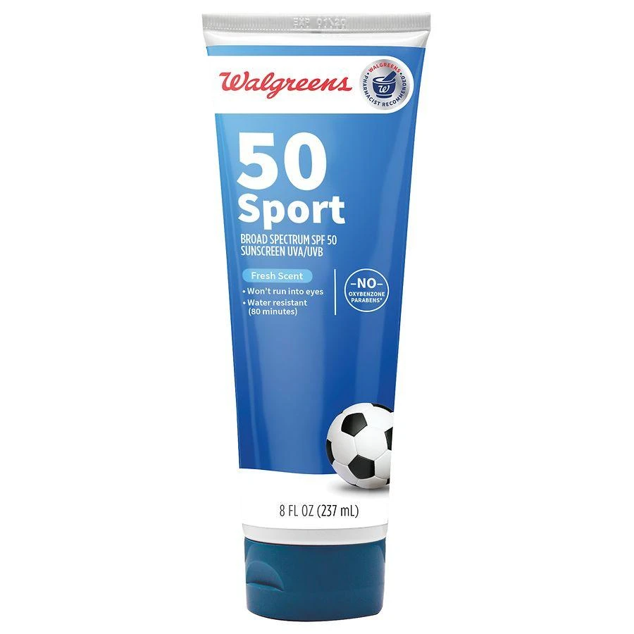 Walgreens Sport Sunscreen Lotion SPF 50 Fresh Scent 1