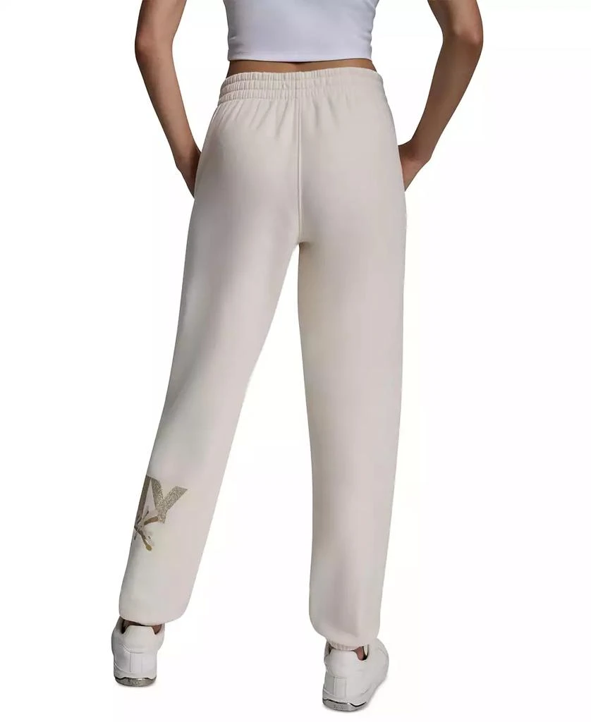 DKNY Women
s Graffiti Rhinestone Logo High-Rise Relaxed-Fit Joggers 5