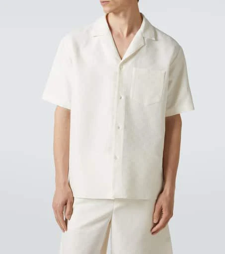 Gucci Linen-blend bowling shirt 3