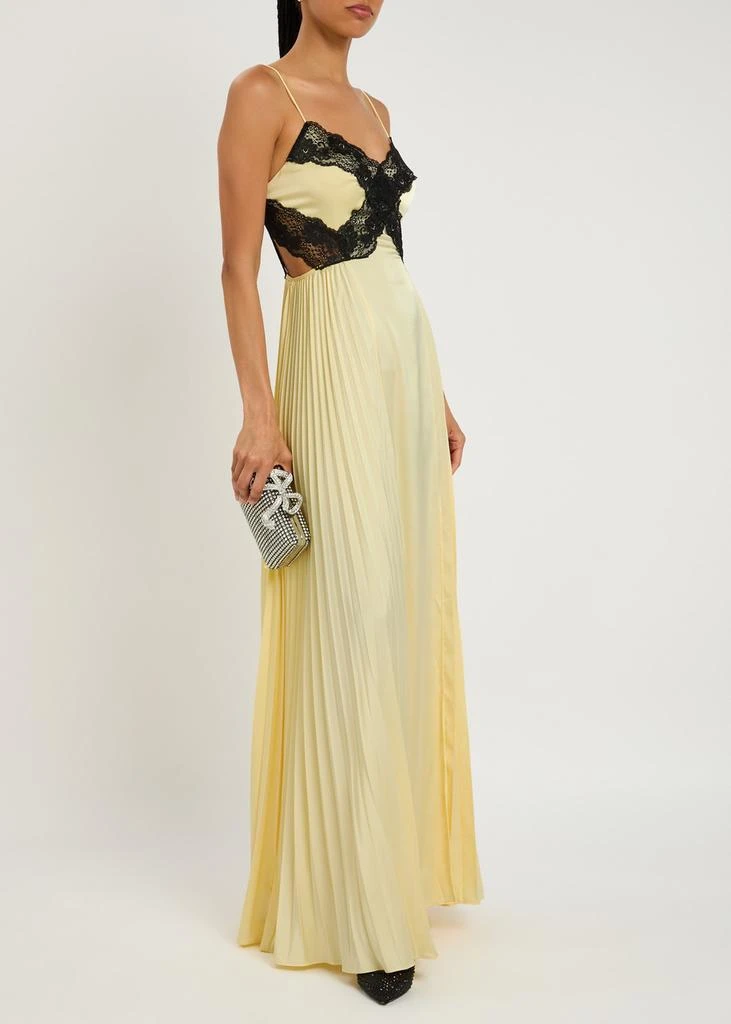 Self Portrait Lace-panel satin maxi dress - Dresses & Skirts - BeyondStyle Self Portrait Lace-panel satin maxi dress - Dresses & Skirts - BeyondStyle