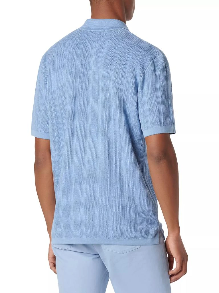 BUGATCHI Cotton Knit Short-Sleeve Polo Sweater 5