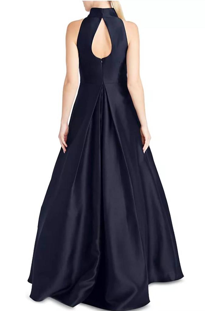 Monique Lhuillier Ml Monique Lhuillier - Mikado High Neck Gown