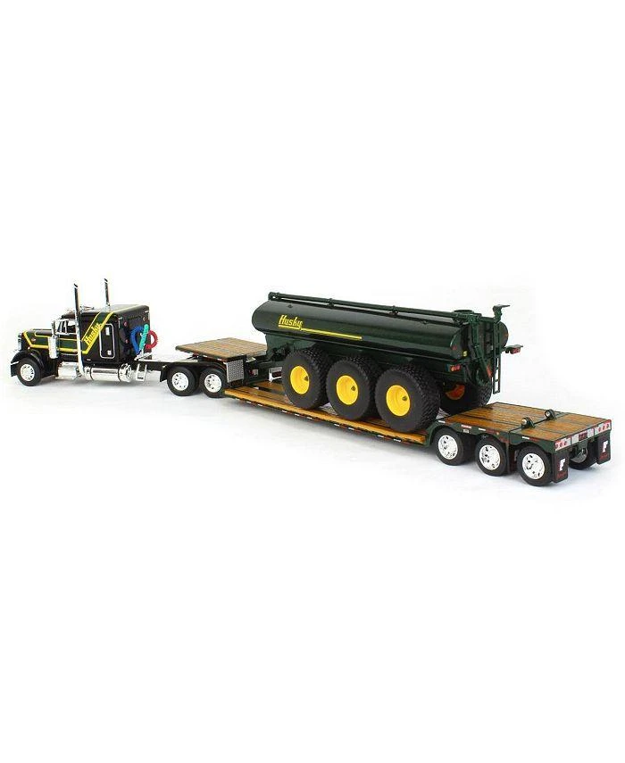 First Gear 1/64 Black Husky Peterbilt w/ Fontaine Renegade Lowboy & Husky Manure Spreader, DCP - 14 Years+ 4