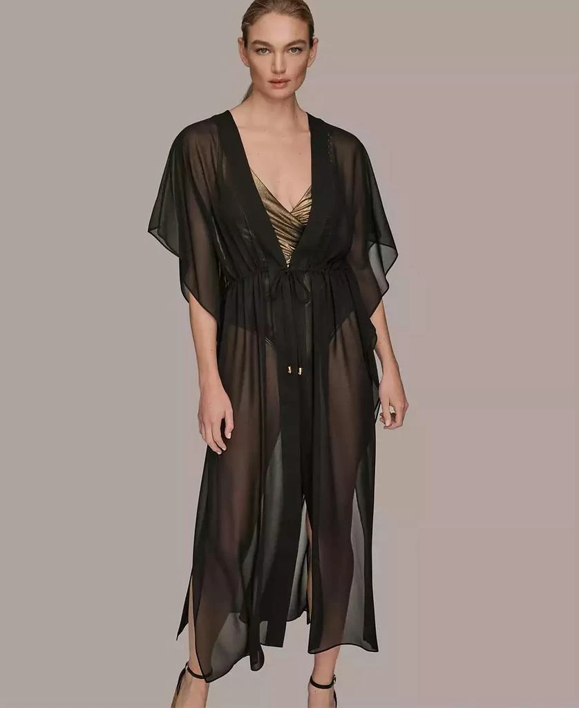 Donna Karan Donna Karan Women
s Tie-Front Maxi Kaftan