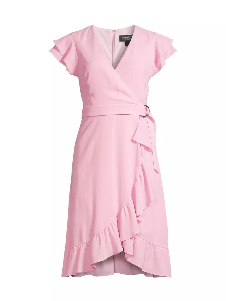 Laundry by Shelli Segal Belted Flutter-Sleeve Dress