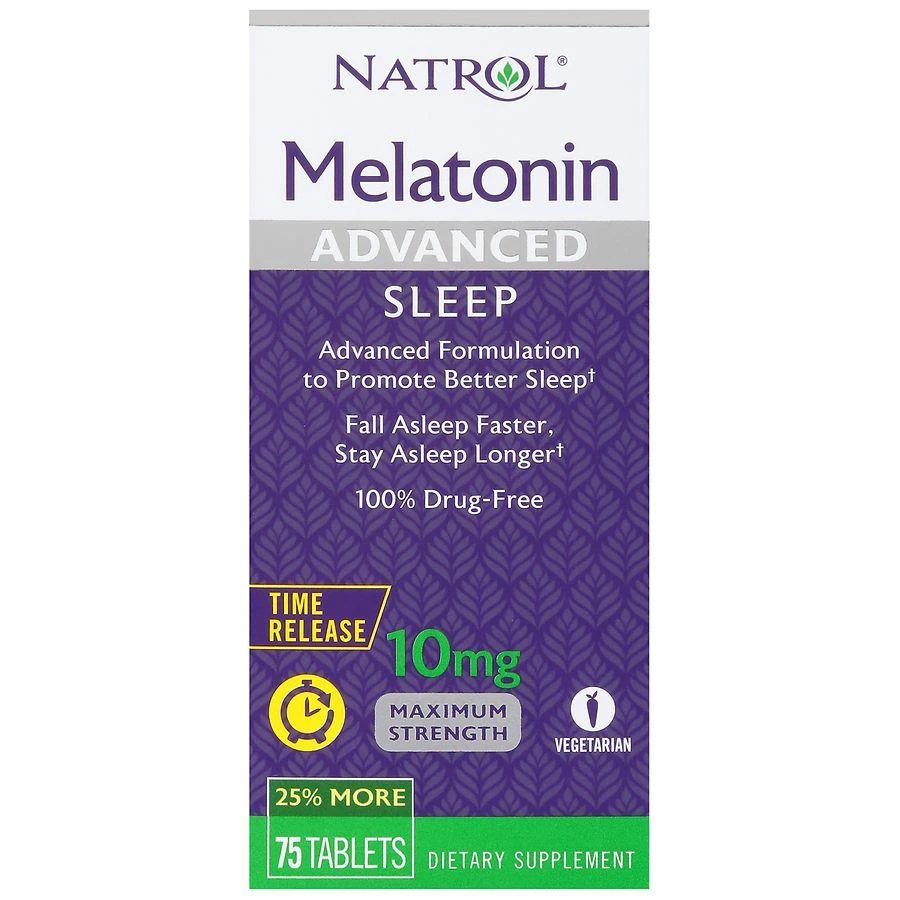 Natrol Melatonin Advanced Sleep 10 mg Maximum Strength Time Release Tablets 6