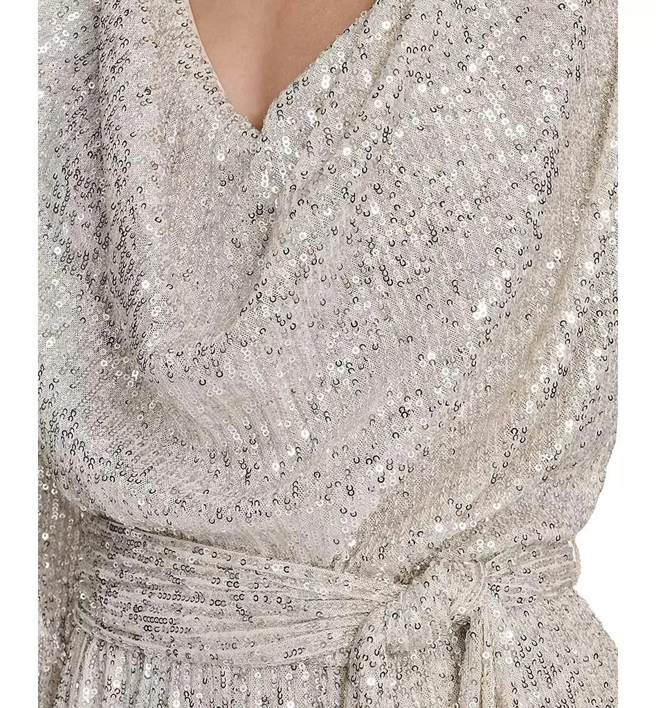 Eliza J Women's Long-Sleeve Social-Sequin Jumpsuit 4