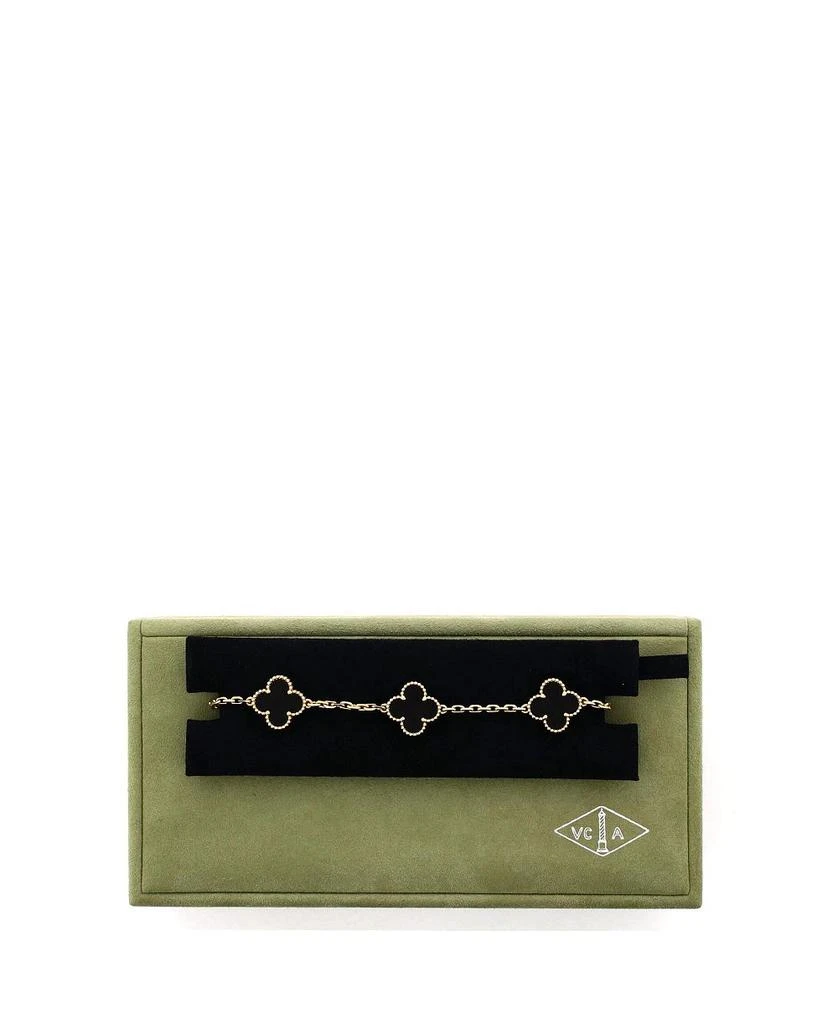Pre-Owned Van Cleef
Arpels Vintage-like Alhambra 5 Motifs Bracelet 18K Gold and Onyx 5