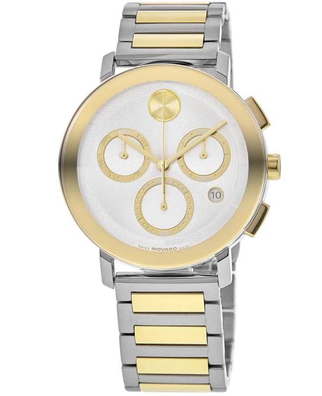 Movado Bold Evolution Quartz Chronograph Silver Dial Steel Men's Watch 3601100