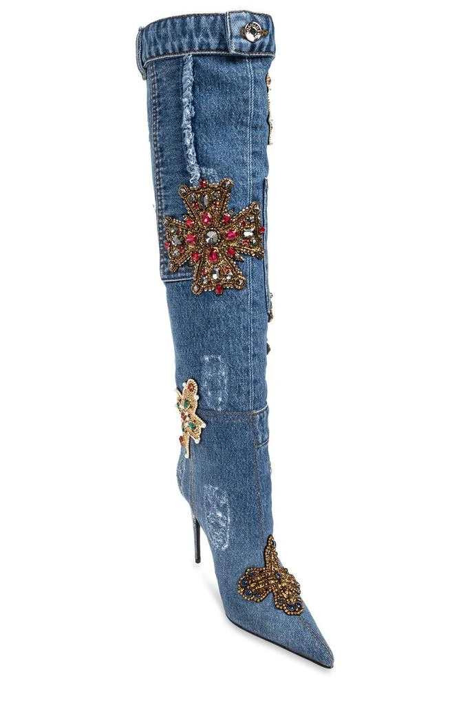 Dolce 
Gabbana Dolce 
Gabbana Embellished Denim Boots 2