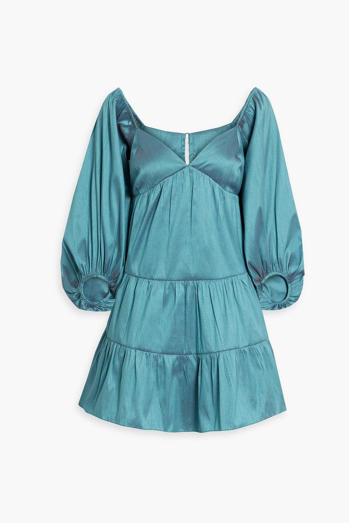 Sachin & Babi Everly tiered gathered dupioni mini dress