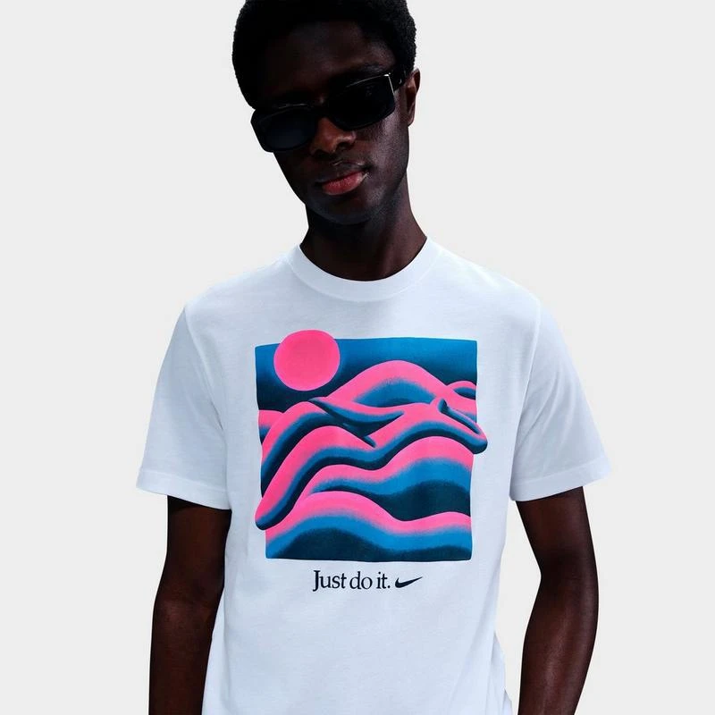 NIKE Men's Nike Sportswear Artistic Waves Graphic T-Shirt 3