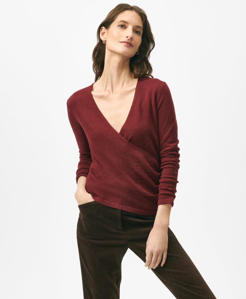 Brooks Brothers Faux Wrap Sweater in Silk Blend