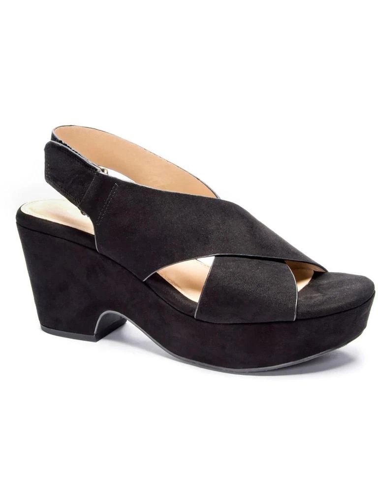 CL By Laundry Capital Womens Faux Suede Block Heel Slingback Sandals 4