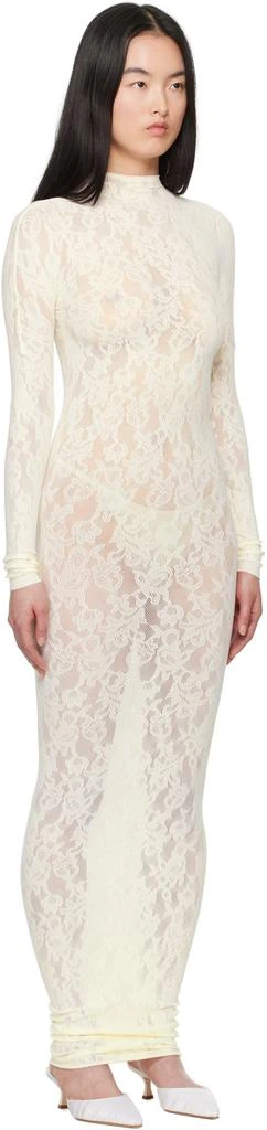 SKIMS Off-White Knit Lace Turtleneck Maxi Dress 2