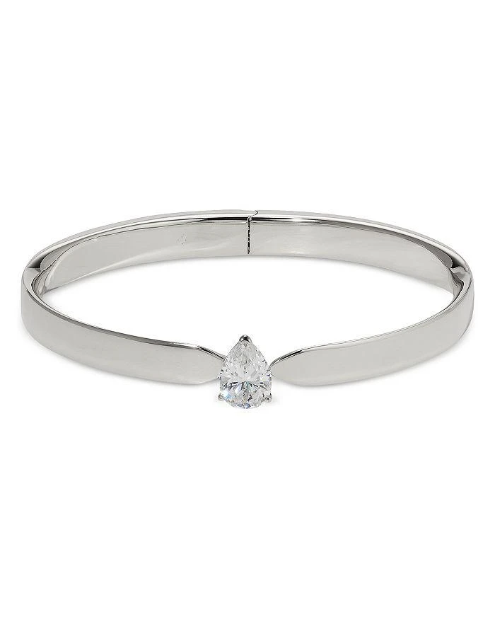 Nadri Cubic Zirconia Pear Solitaire Bangle Bracelet 1