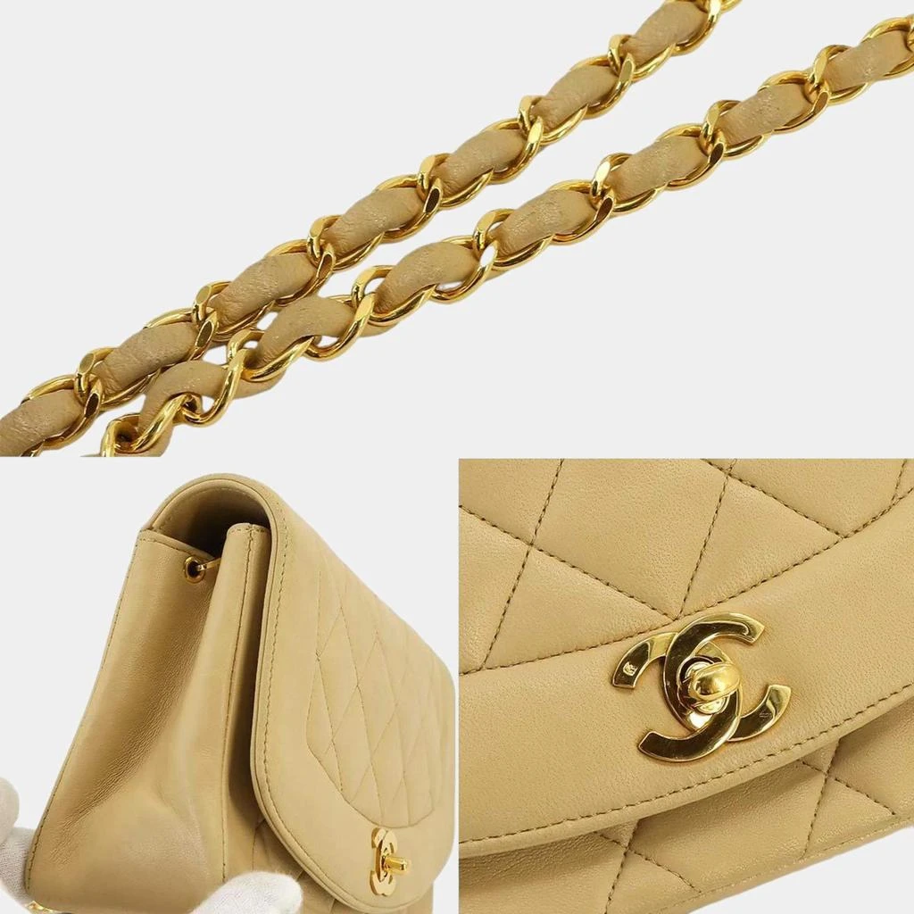 Chanel Chanel Beige Quilted Lambskin Small Vintage Diana Flap Bag  9