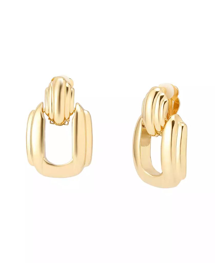 Robert Lee Morris Ribbed Doorknocker Clip-On Earrings