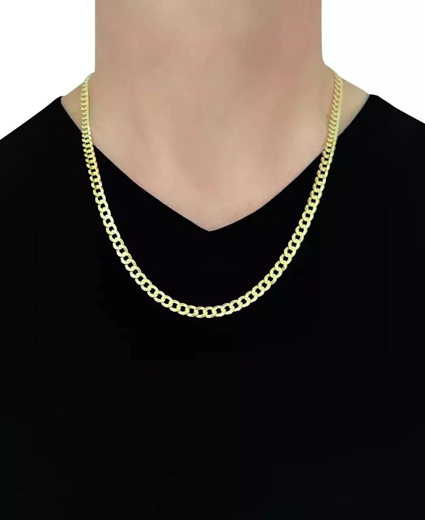 Italian Gold 24" Open Curb Link Chain Necklace (5-3/4mm) in Solid 14k Gold 3
