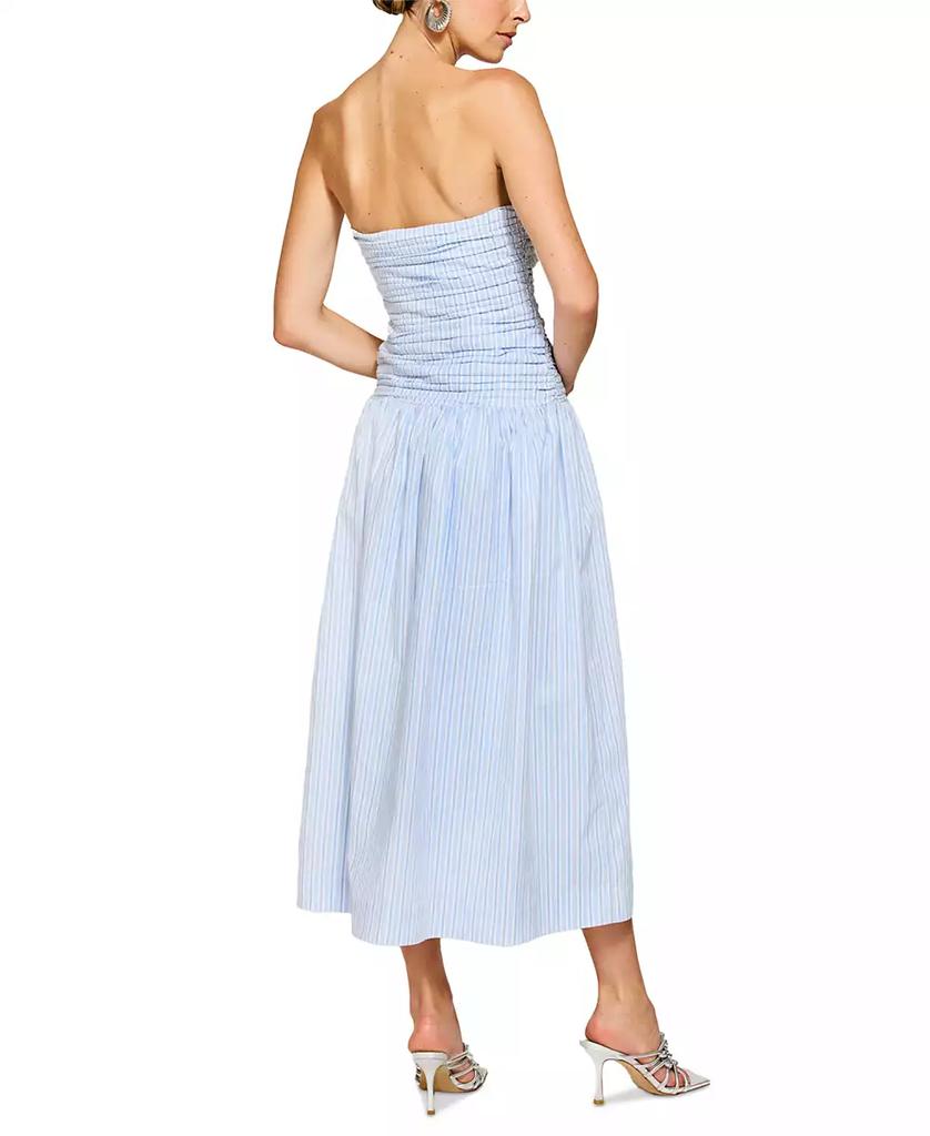 Line & Dot Women's Darra Striped Strapless Midi Dress