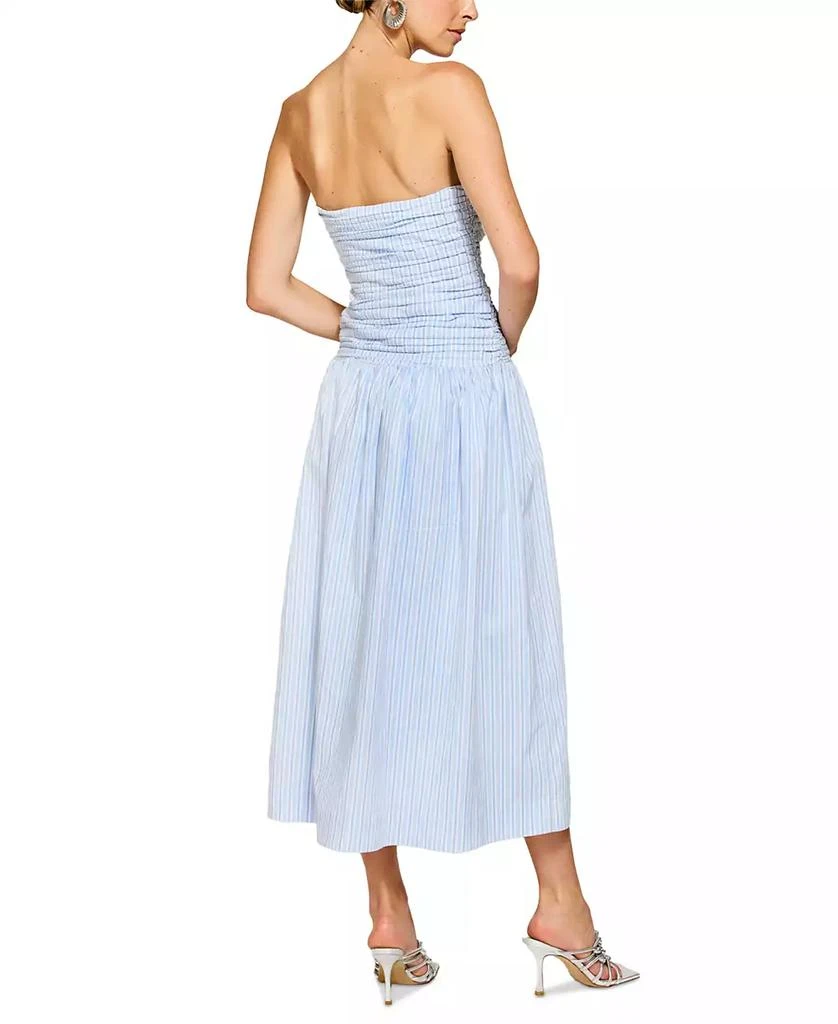 Line & Dot Women's Darra Striped Strapless Midi Dress 2