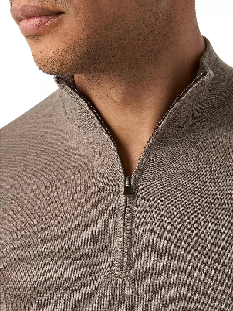 Eton Fine-Knit Wool Quarter-Zip Sweater 4