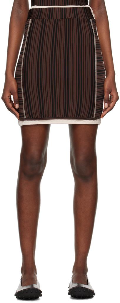 SUNNEI Brown Doppia Mini Skirt