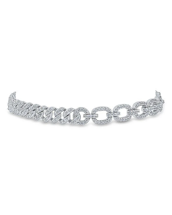 Kenneth Jay Lane Pavé Mixed Chain Link Bracelet 2