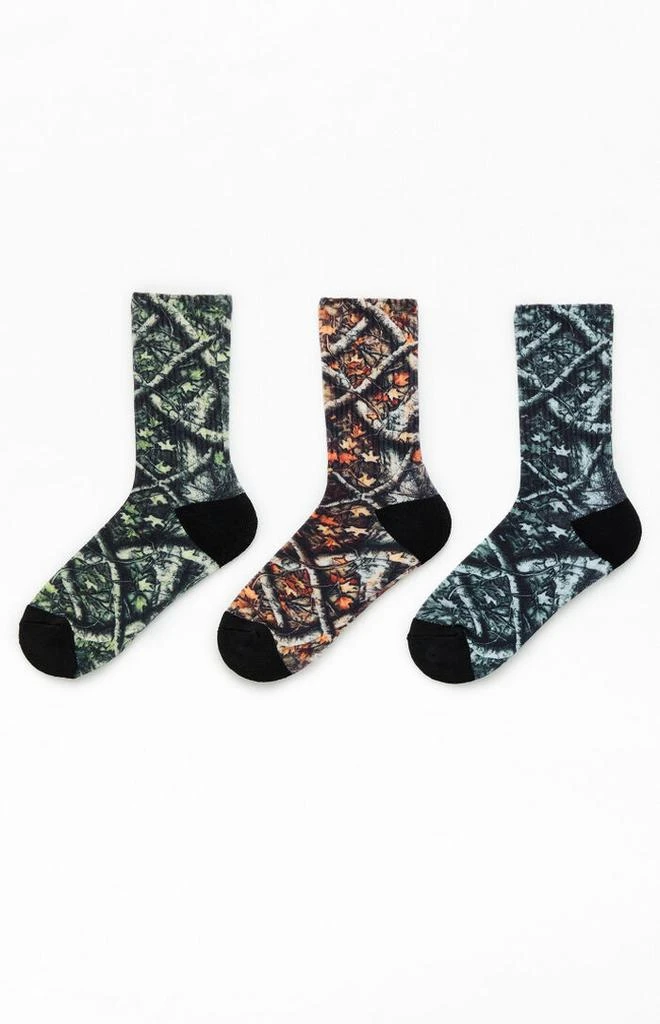 PacSun 3 Pack Camo Tree Crew Socks 2