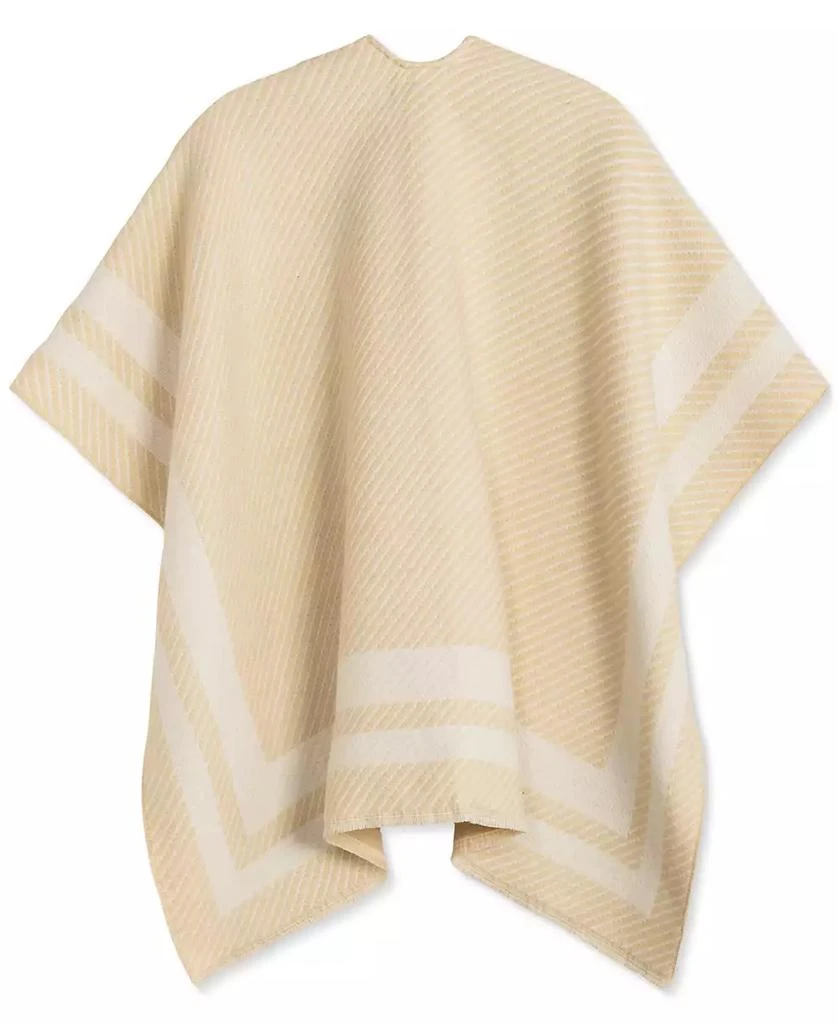 Ralph Lauren Woven Twill-Border Ruana 3