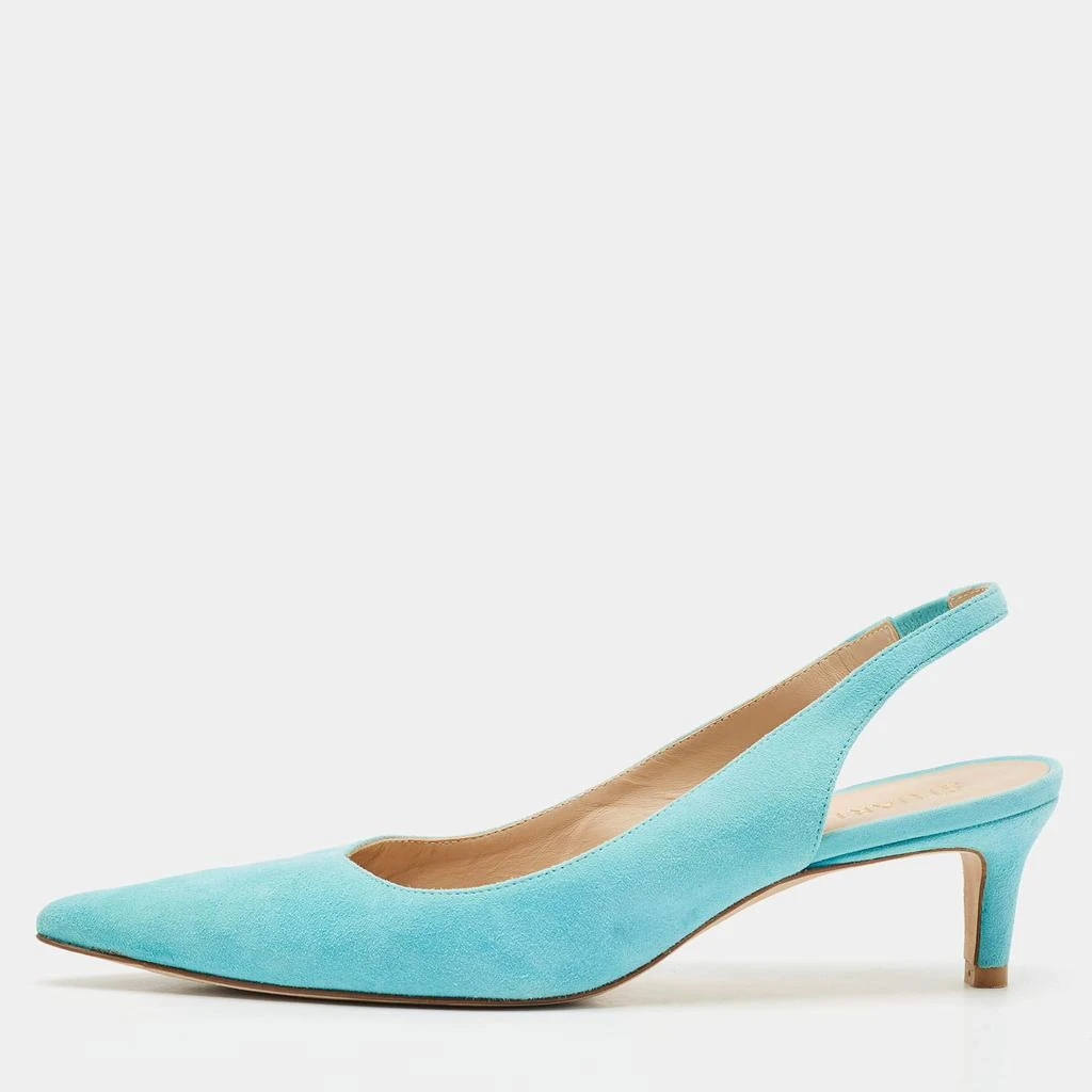 Stuart Weitzman Stuart Weitzman Blue Suede Ryder Slingback Pumps Size 38 1