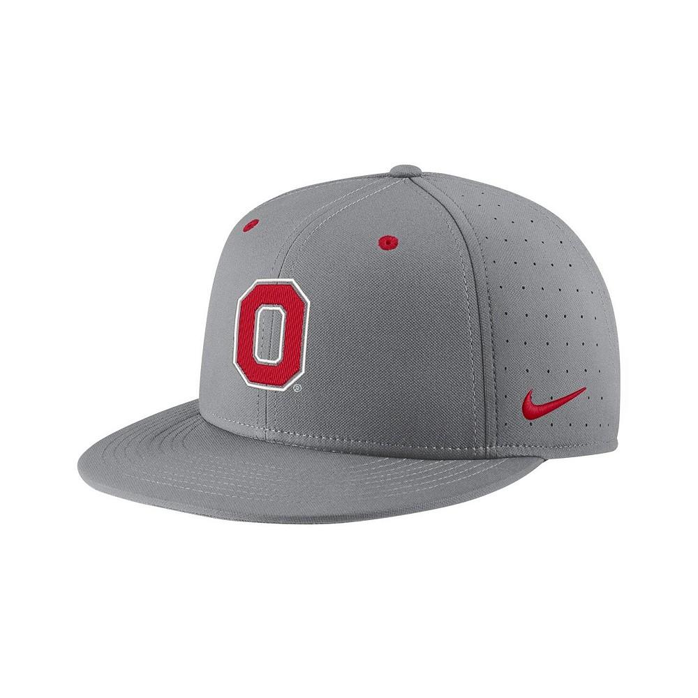 Nike Men's Gray Ohio State Buckeyes USA Side Patch True AeroBill Performance Fitted Hat