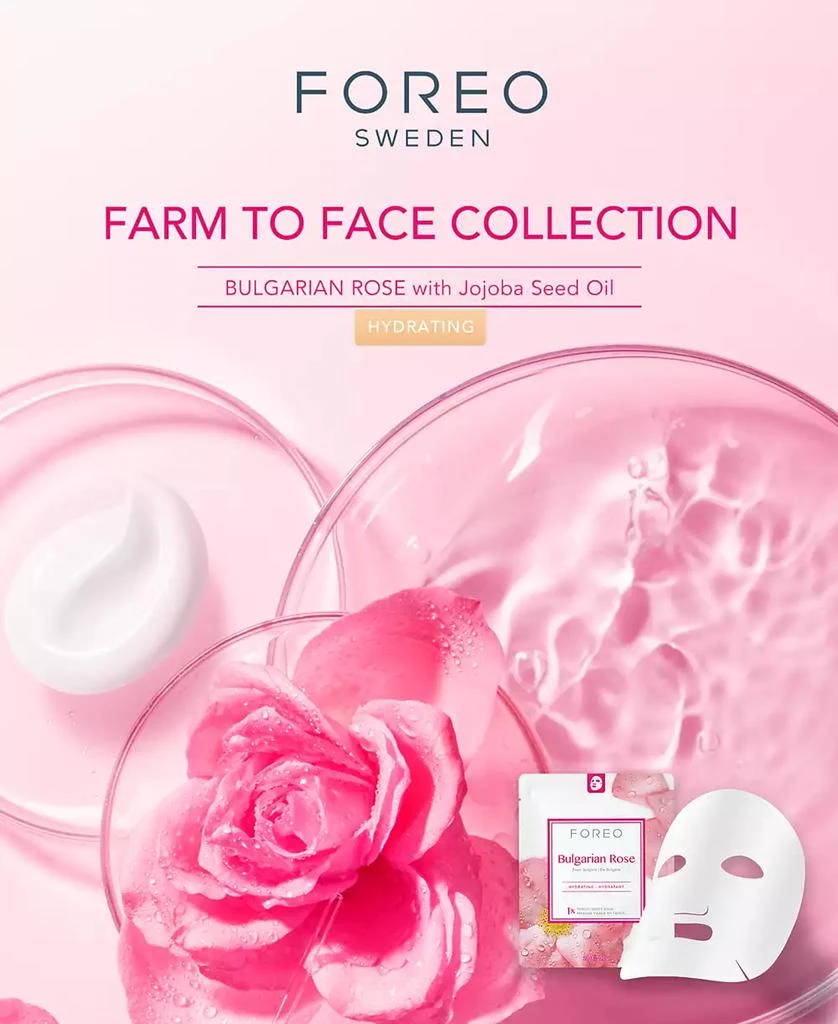 Foreo Farm To Face Sheet Mask - Bulgarian Rose, 3-Pk. 6
