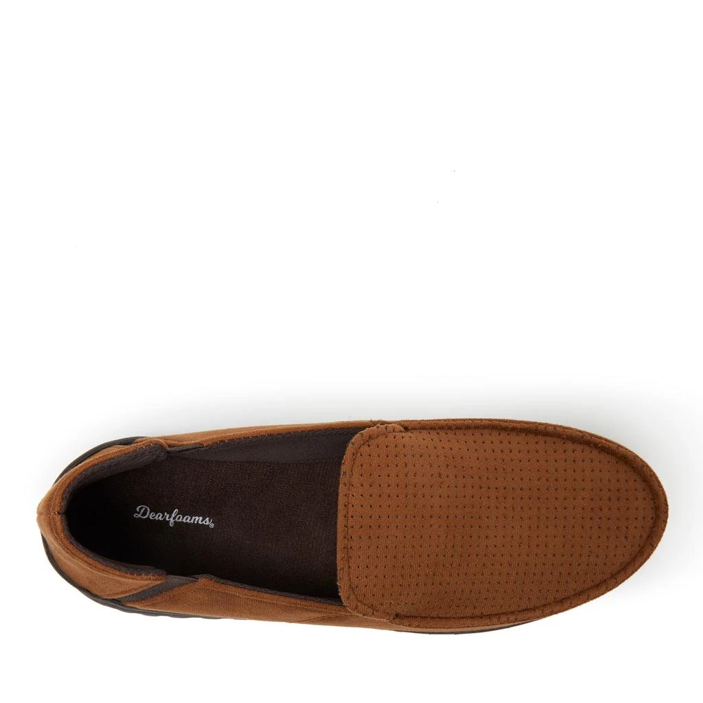 Dear Foams Dearfoams Men's Perforated Microsuede Twin Gore Moccasin 5