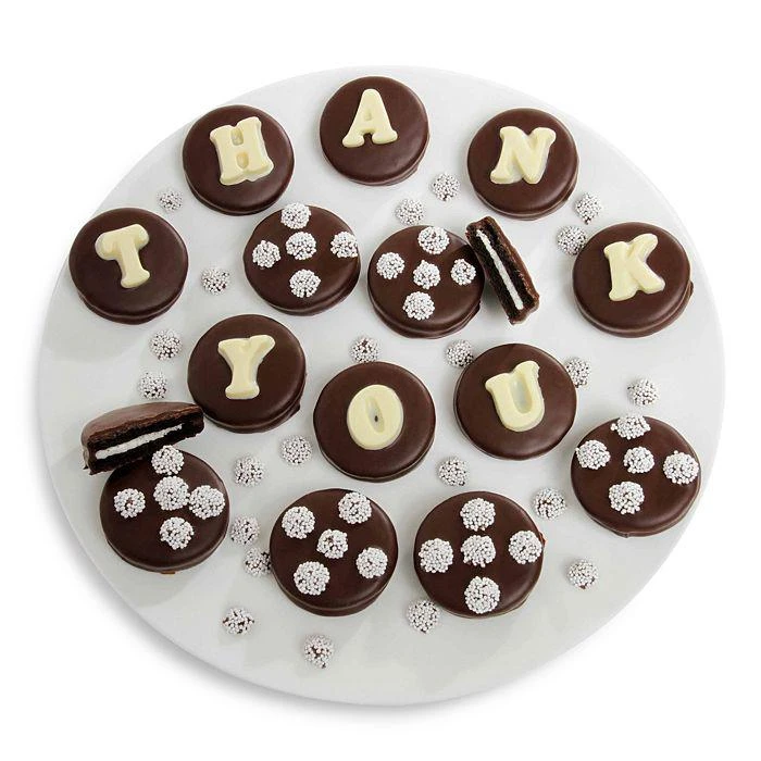 Chocolate Covered Company "THANK YOU" Belgian Chocolate Sandwich Cookies, 14 Piece