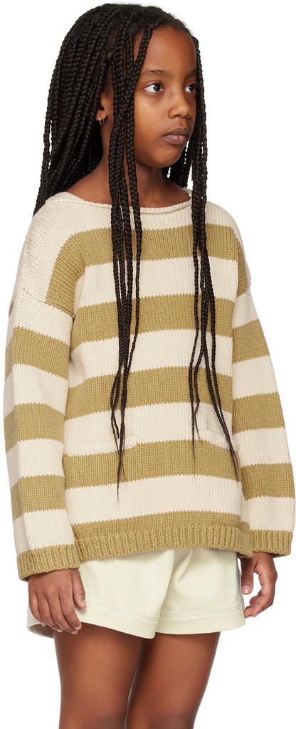 Misha & Puff Kids Khaki & Off-White Bateau Sweater