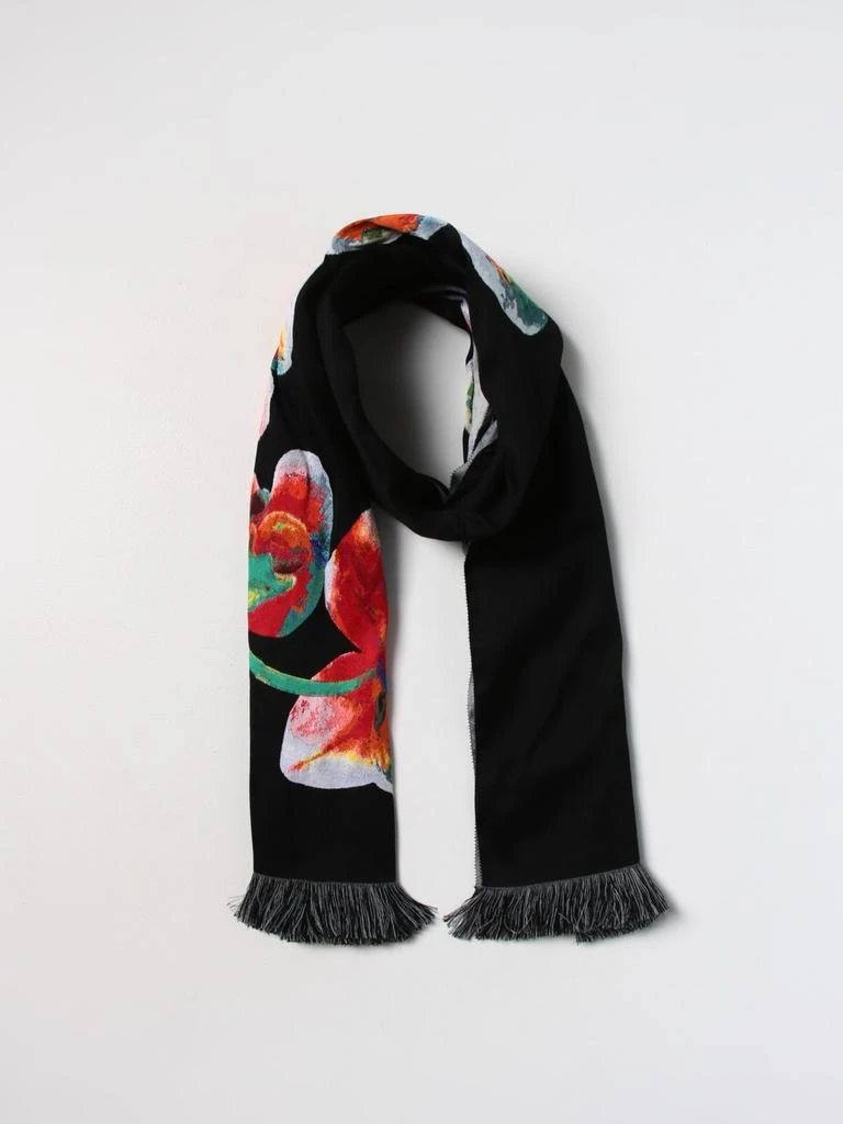 Alexander McQueen McQueen Orchid scarf in inlaid wool 2