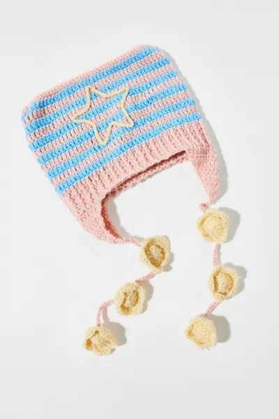 Urban Outfitters Mylo Striped Star Beanie 2