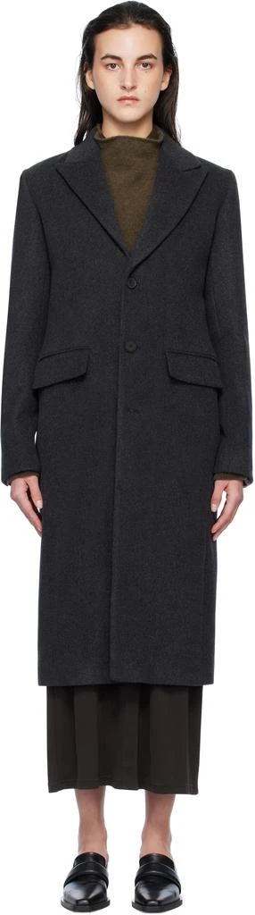FILIPPA K Gray 93 Slim Wool Coat 1