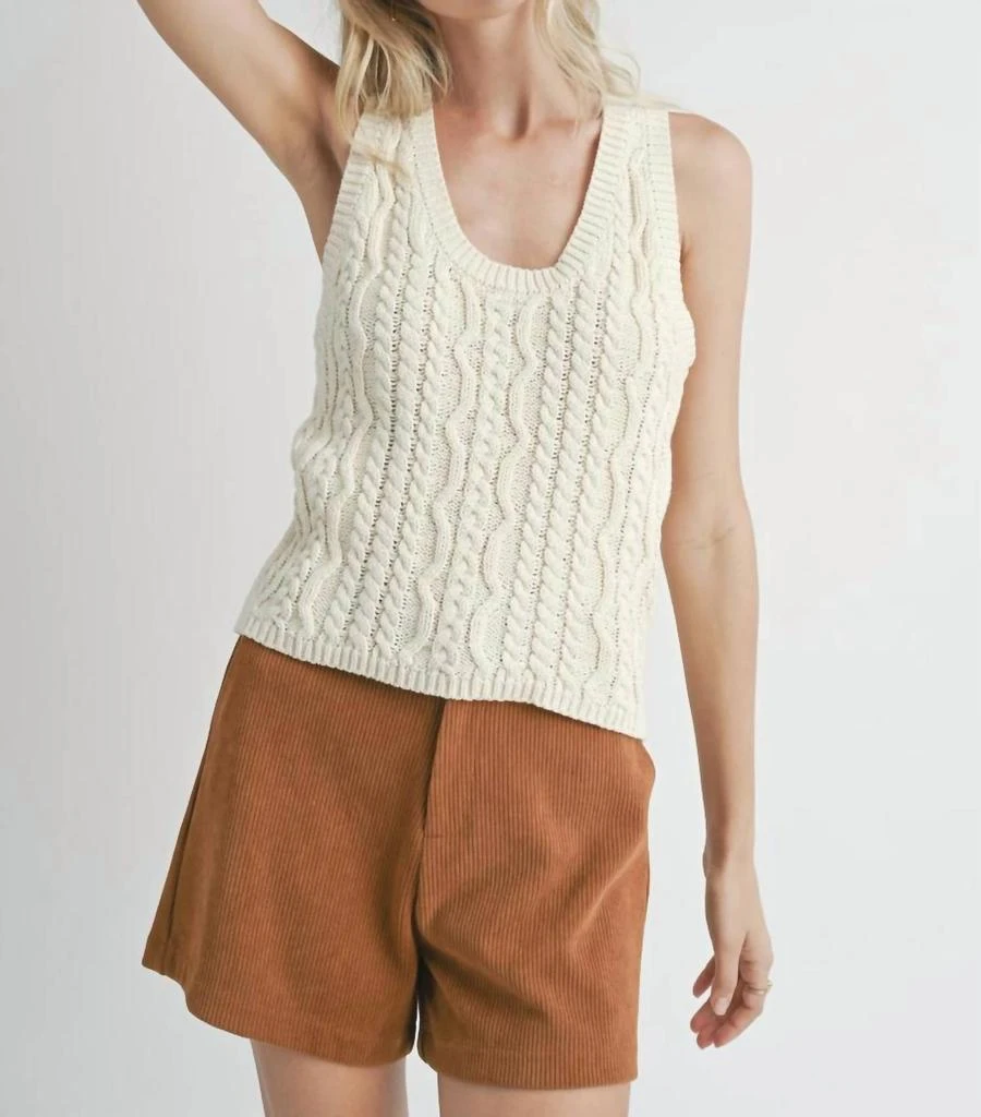 Sadie & Sage Sadie & Sage - ASTRA CABLE SWEATER TANK 1