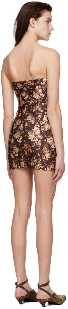 KNWLS Brown Polyester Mini Dress 3