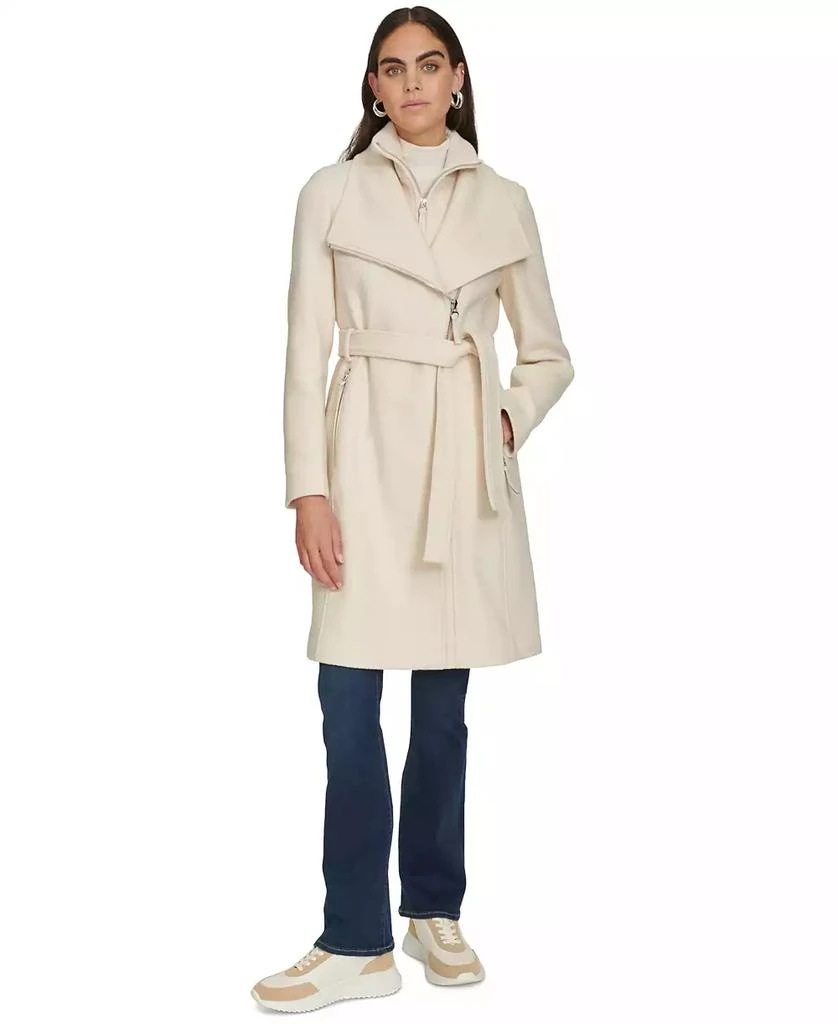 Calvin Klein Womens Wool Blend Belted Wrap Coat, Created for Macys 1