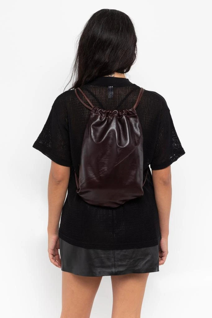Los Angeles Apparel RLH3414 - Unisex Leather Drawstring Backpack 38
