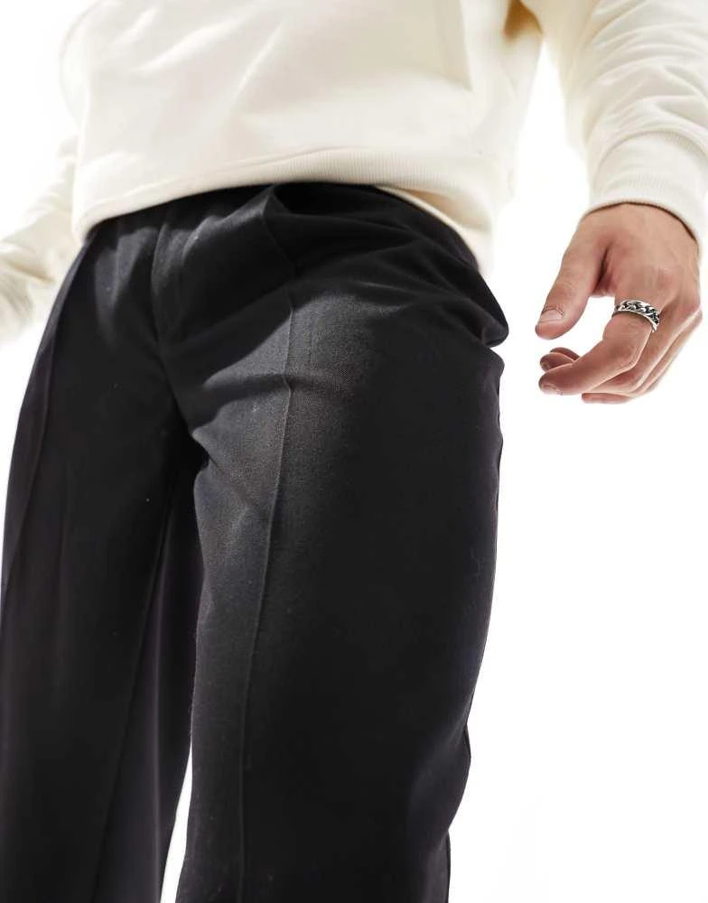 ASOS ASOS DESIGN smart oversized tapered fit trousers in black 5