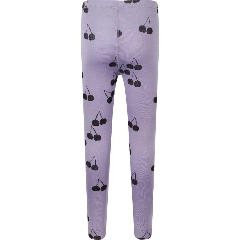 Mini Rodini Cherry print leggings in purple 2