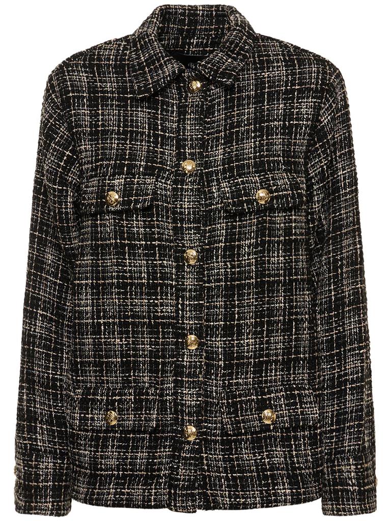 ANINE BING Corey Metallic Plaid Jacket