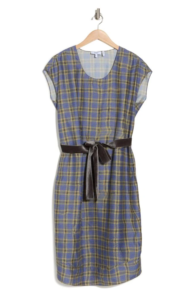 Theory Wrinkle Check Shift Dress 3